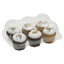 Fresh 6Ct Cupcakes Yellow & Chocolate