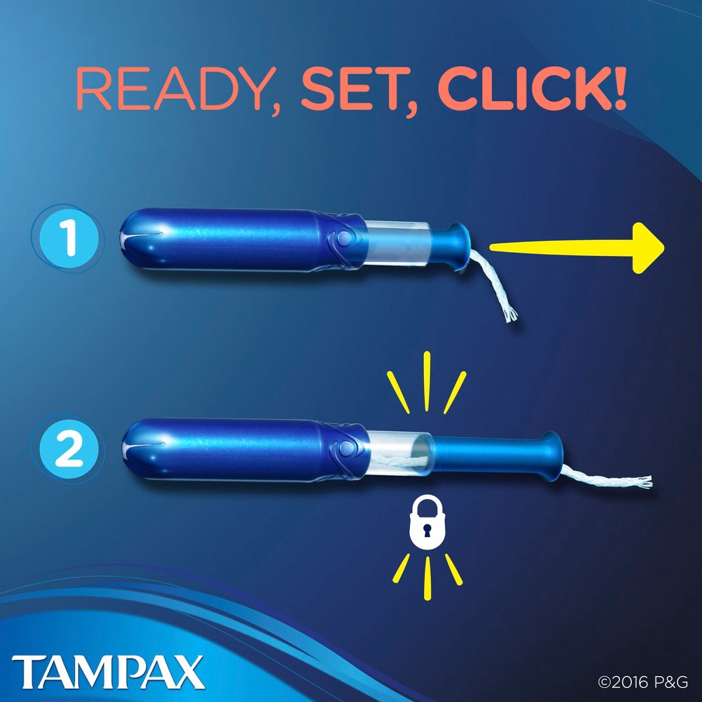 slide 6 of 11, Tampax Radiant Tampons, with LeakGuard Braid, Regular Absorbency, Unscented, 28 Count, 28 ct