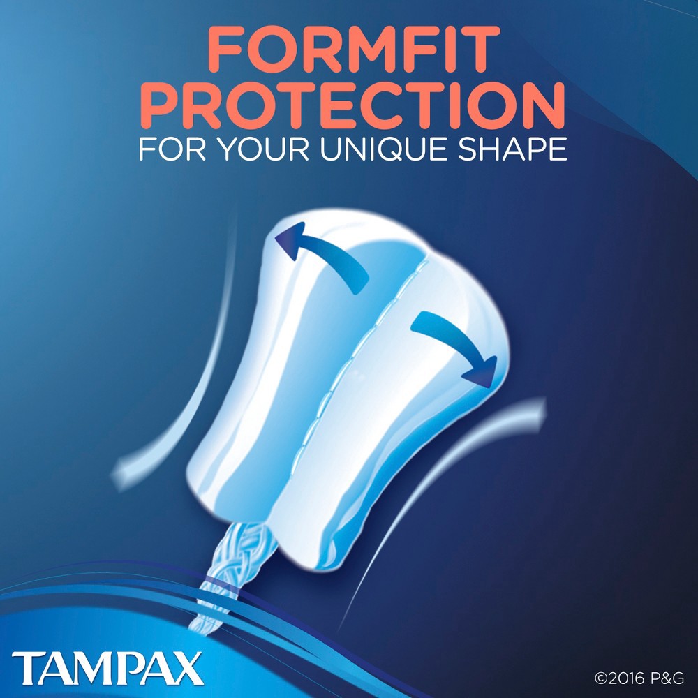 slide 8 of 11, Tampax Radiant Tampons, with LeakGuard Braid, Regular Absorbency, Unscented, 28 Count, 28 ct