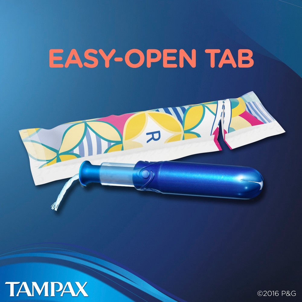 slide 10 of 11, Tampax Radiant Tampons, with LeakGuard Braid, Regular Absorbency, Unscented, 28 Count, 28 ct