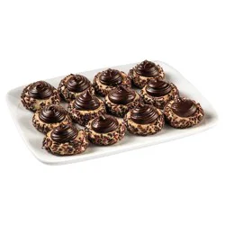 Giant Eagle Thumbprint Cookies, Chocolate Sprinkles, 12 Count