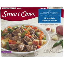Smart Ones Homestyle Beef Pot Roast with Carrots, Onions, Potatoes, Green Beans & Gravy Frozen Meal, 9 oz Box