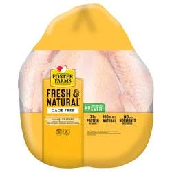 Foster Farms Fresh & Natural Cage Free Whole Chicken, 1 bag