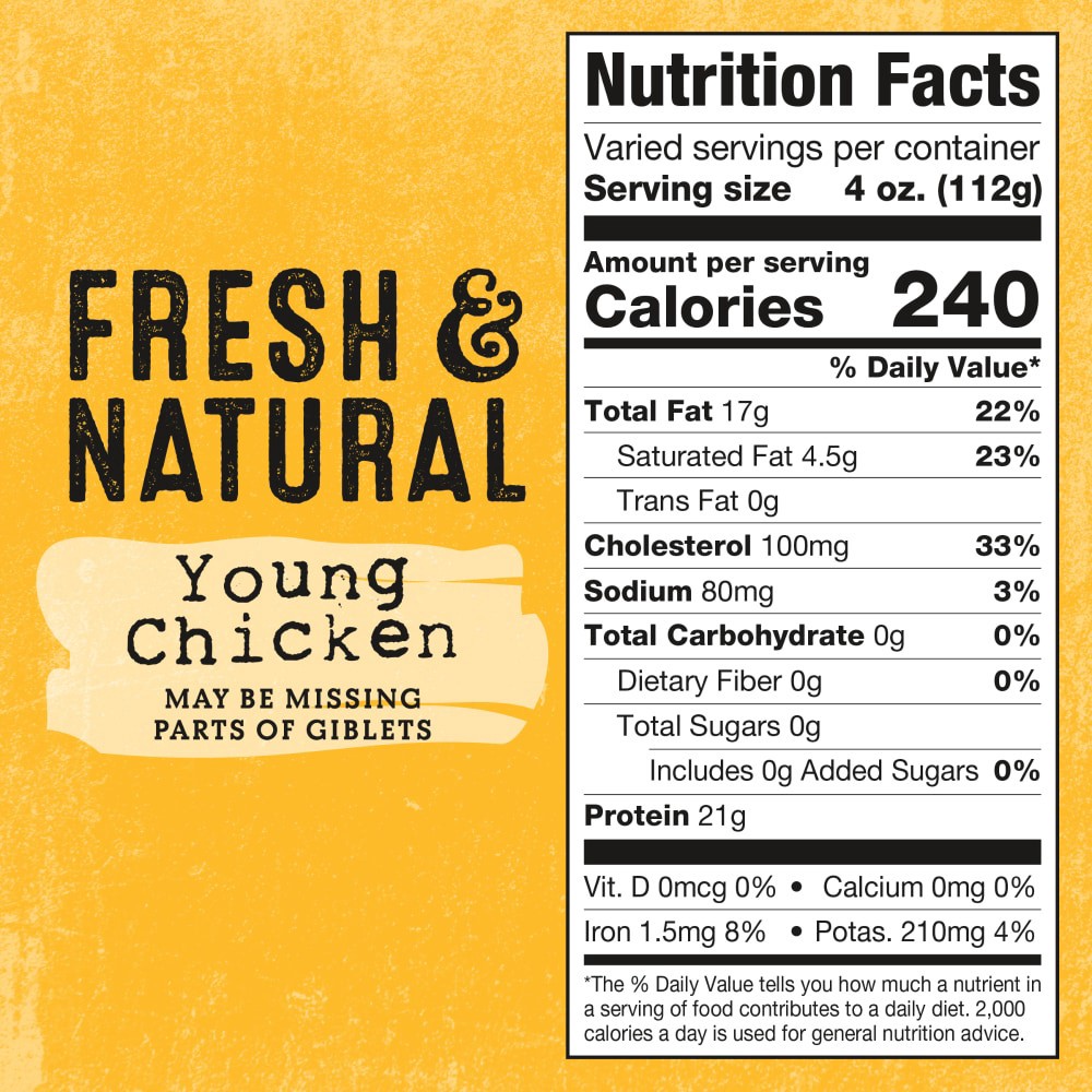 slide 3 of 6, Foster Farms Fresh & Natural Cage Free Whole Chicken, per lb