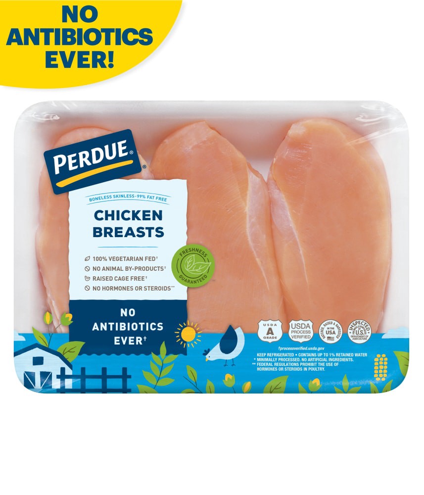 slide 3 of 6, Perdue Fit & Easy Chicken Breast Boneless & Skinless 99% Fat Free, per lb