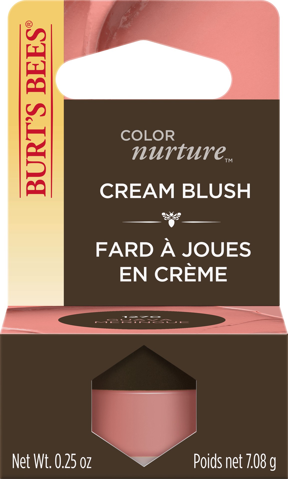 slide 1 of 5, Burt's Bees Color Nurture Moisturizing Cream Blush, Guava Meringue, 0.25 oz