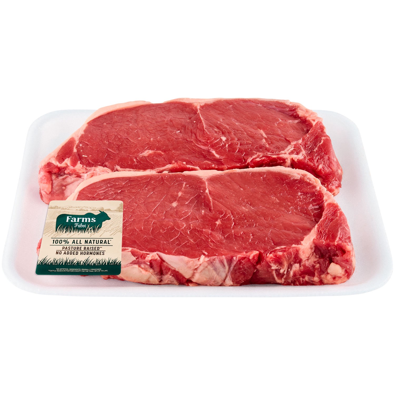 slide 1 of 1, Farms Boneless NY Strip Steak, Per Package (Avg. 1.25 lb), per lb