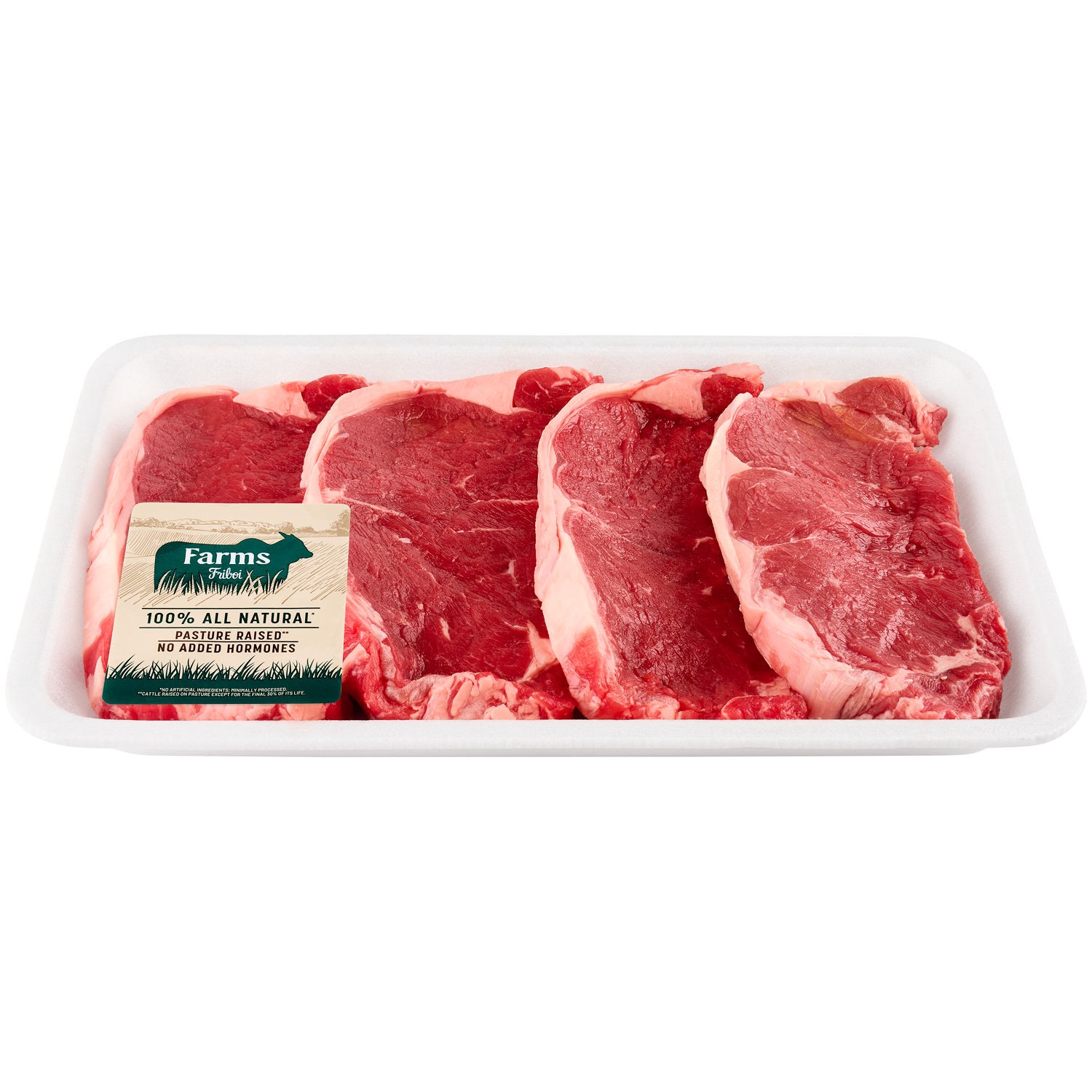 slide 1 of 1, Farms Boneless Thin Cut NY Strip Steak, Per Package (Avg. 1.00 lb), per lb