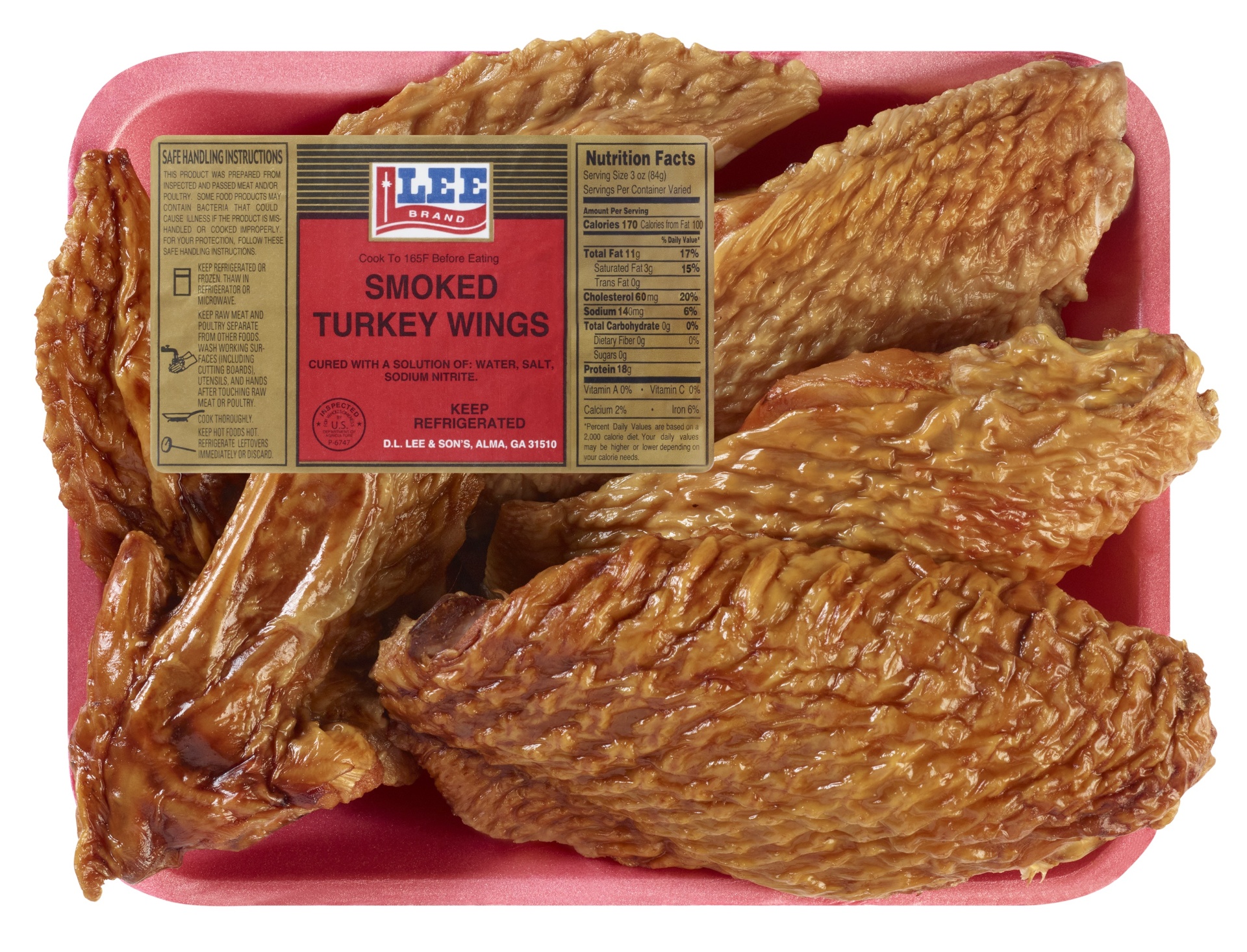 slide 1 of 1, Lee Smoked Turkey Wings, per lb