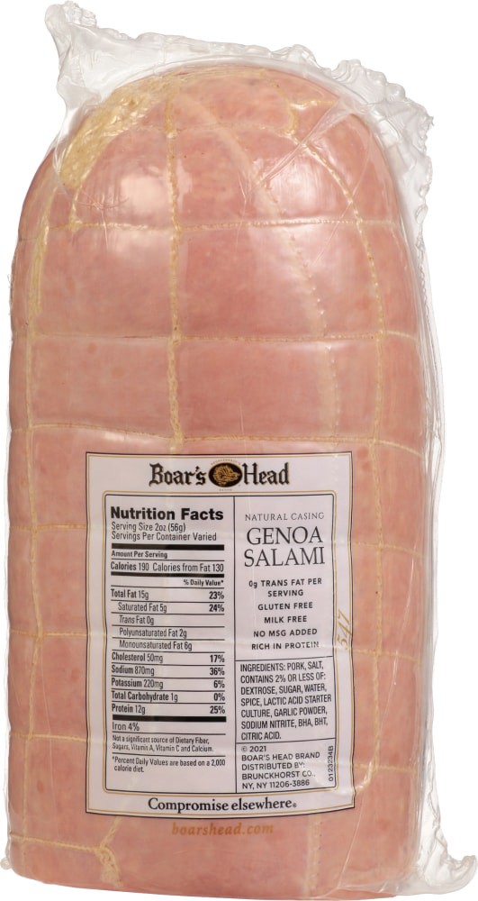 slide 5 of 6, Boar's Head Genoa Salami In Natural Casing, per lb