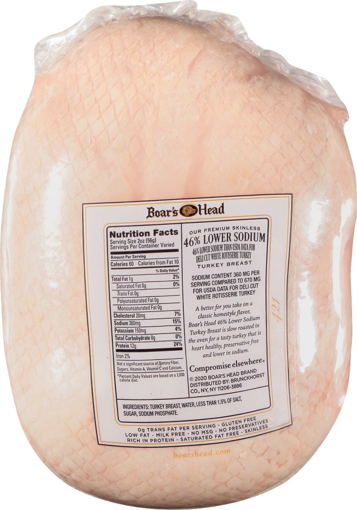 slide 5 of 6, Boar's Head Turkey Breast Low Sodium, per lb