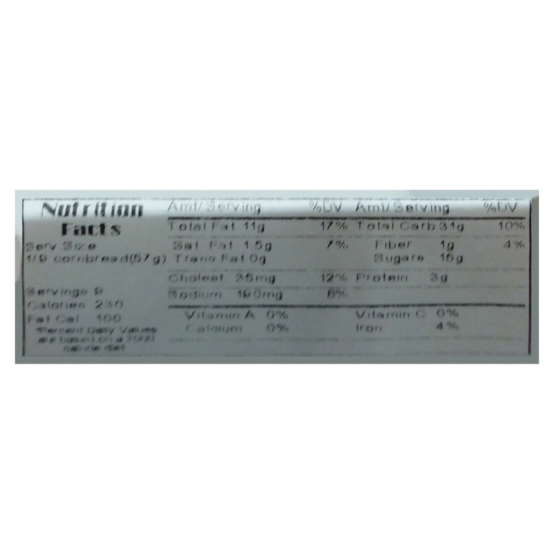 slide 3 of 3, Cornbread - Family Size, 1.12 ct