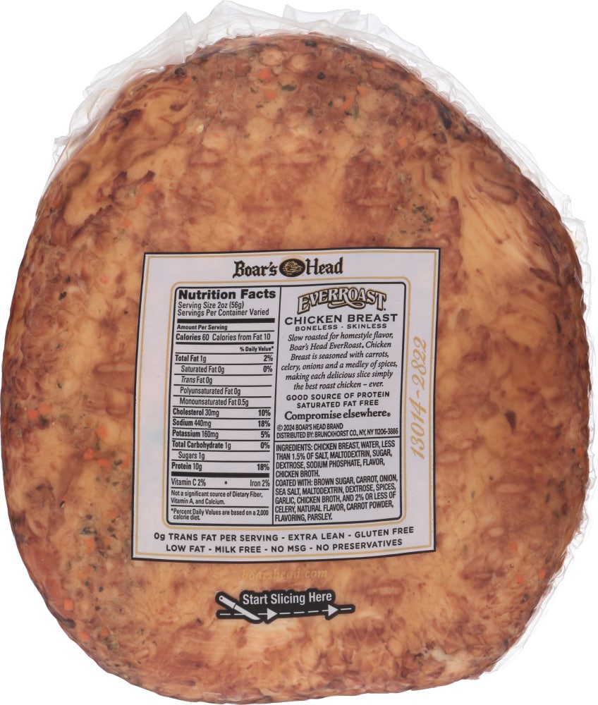 slide 4 of 6, Boar's Head Everroast Oven Roasted Chicken Breast, per lb