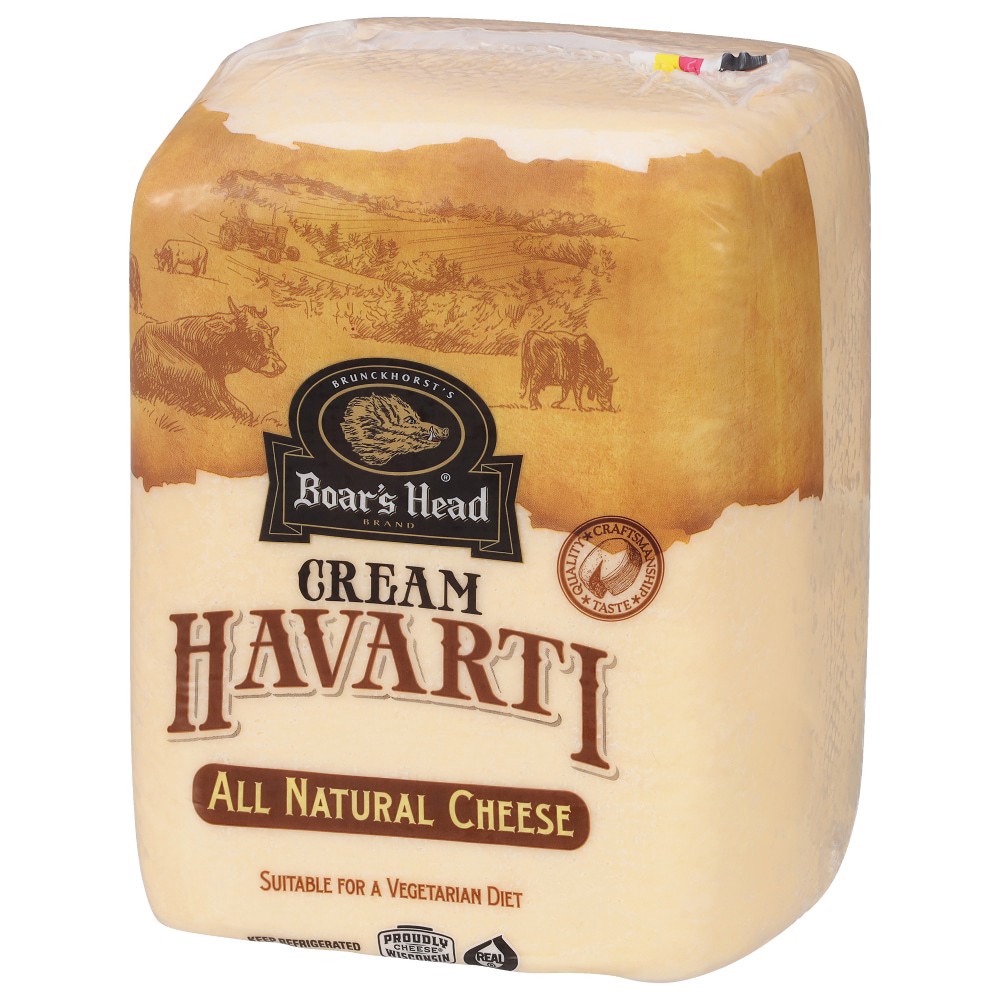 slide 4 of 6, Boar's Head Cream Havarti Cheese, per lb