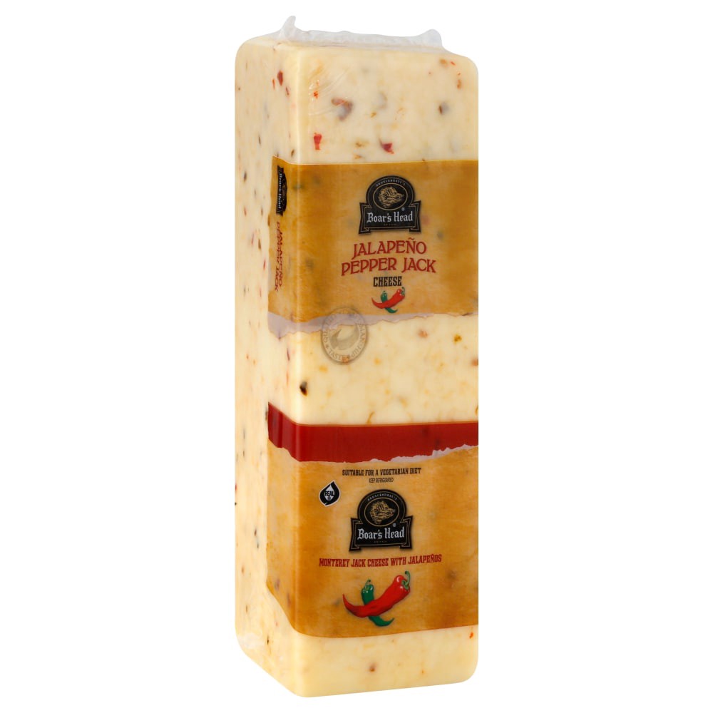 slide 6 of 6, Boar's Head Jalapeno Pepper Jack Cheese, per lb