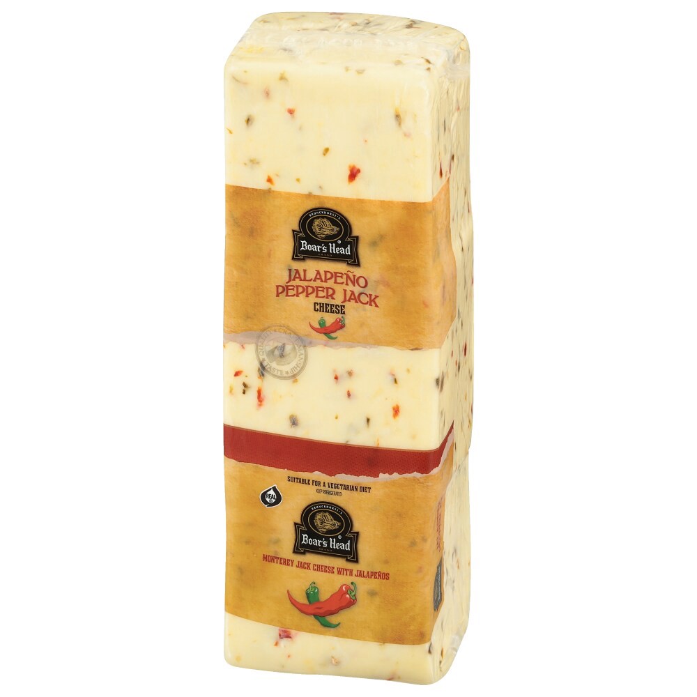 slide 3 of 6, Boar's Head Jalapeño Pepper Jack Cheese, per lb