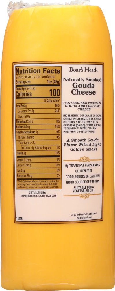 slide 2 of 6, Boar's Head Smoked Gouda Cheese, per lb