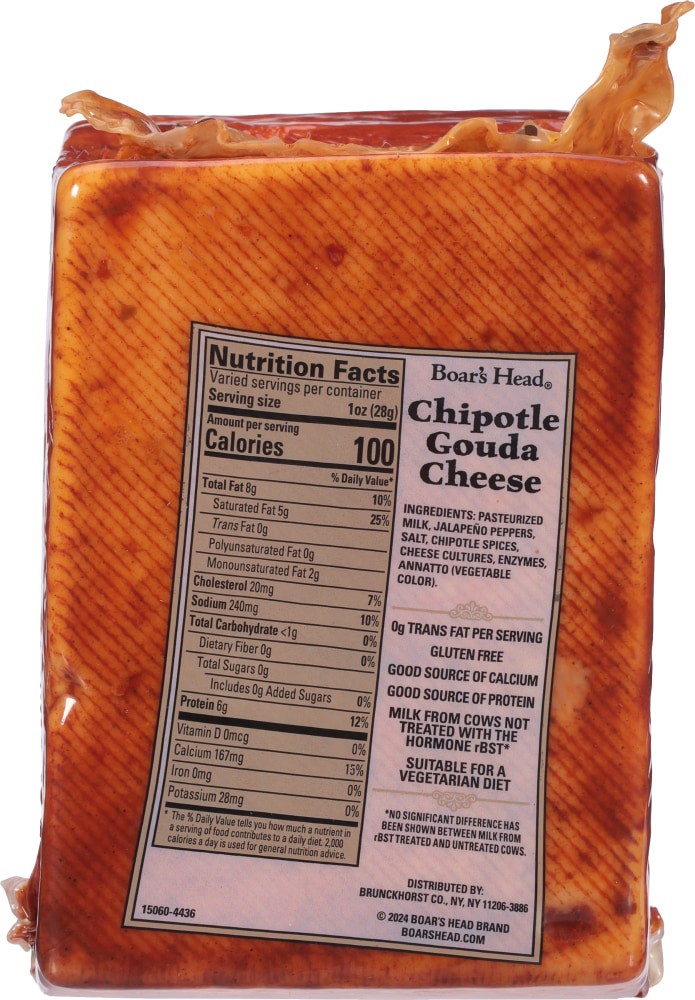 slide 4 of 6, Boar's Head Chipotle Gouda Cheese, per lb