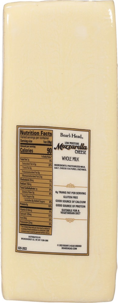 slide 4 of 6, Boar's Head Mozzarella Cheese, per lb