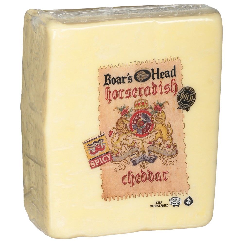 slide 3 of 6, Boar's Head Bold Horseradish Cheddar Cheese, per lb