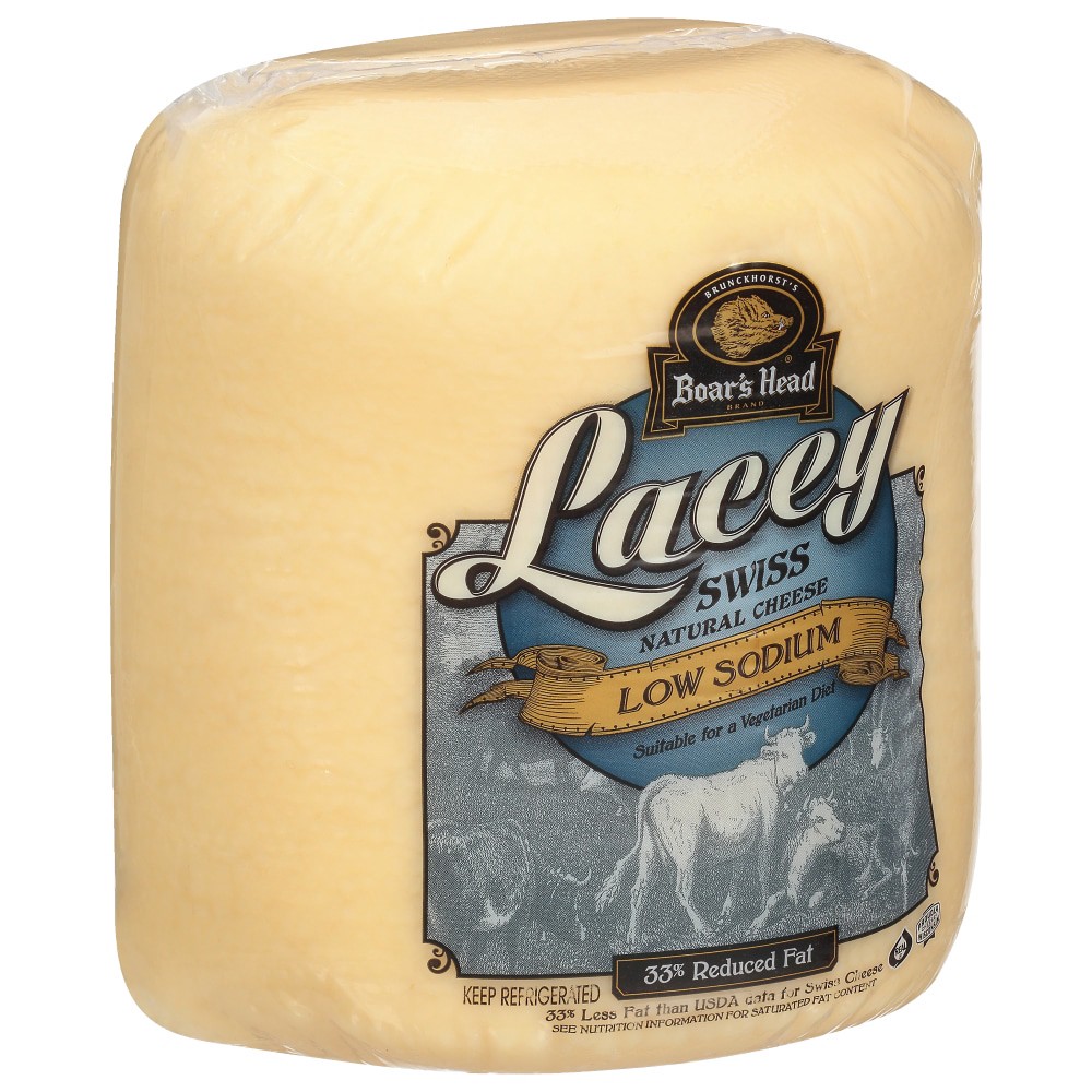 slide 5 of 6, Boar's Head Lacey Swiss Cheese, per lb