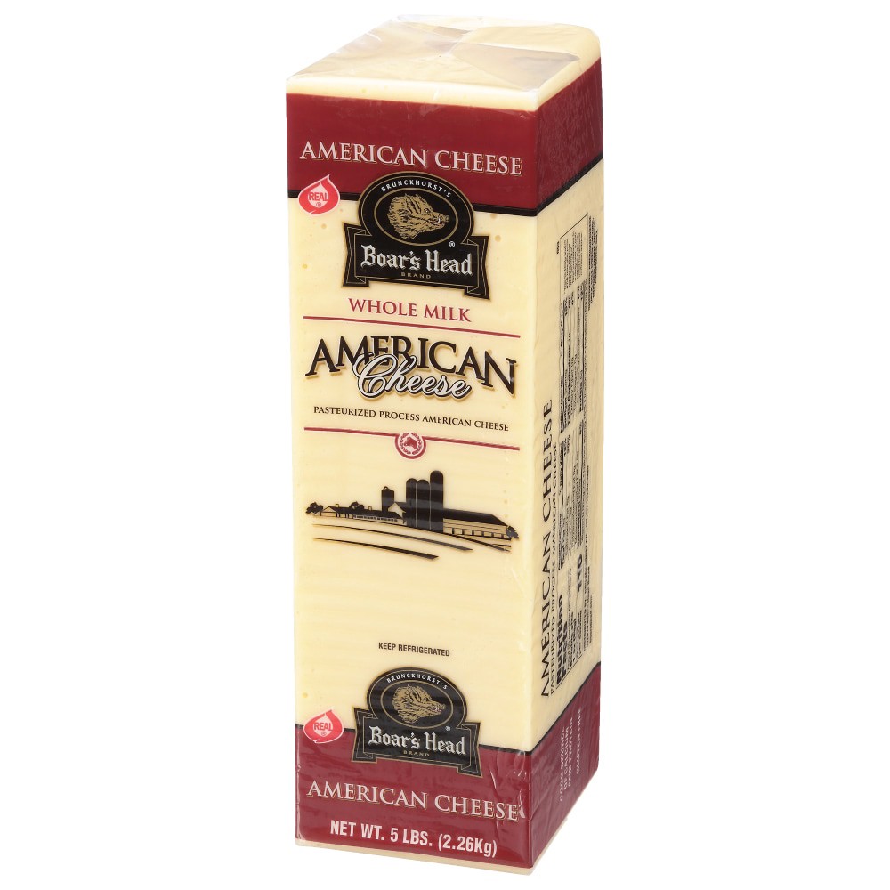 slide 3 of 6, Boar's Head White Whole Milk American Cheese, per lb