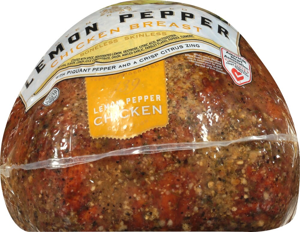 slide 2 of 6, Boar's Head Lemon Pepper Oven Roasted Boneless Skinless Chicken Breast, per lb