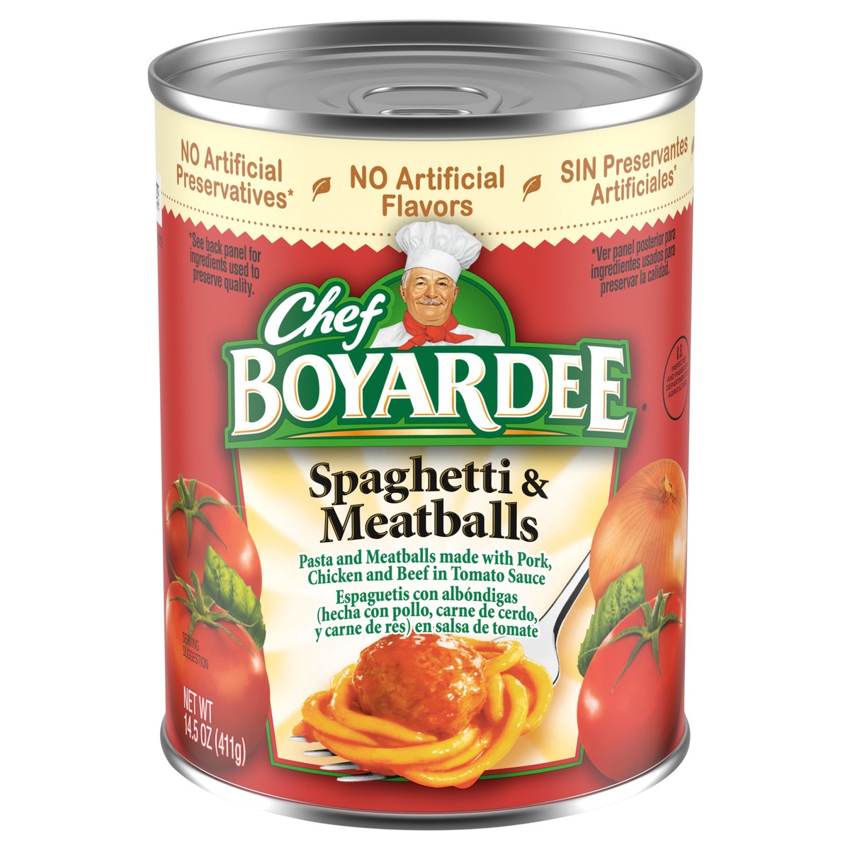 slide 1 of 5, Chef Boyardee Spaghetti and Meatballs, 14.5 oz, 14.5 oz