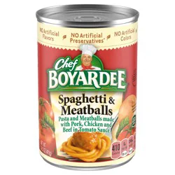 Chef Boyardee Spaghetti and Meatballs in Tomato Sauce, Ready-to-Eat Meal, 14.5 oz. Can