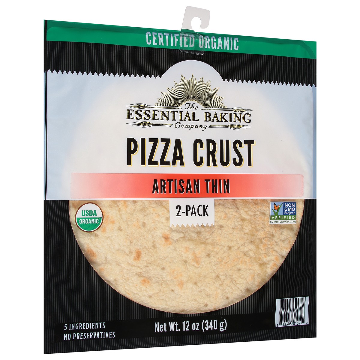 slide 2 of 9, The Essential Baking Company Artisan Thin Pizza Crust 2 ea, 2 ct