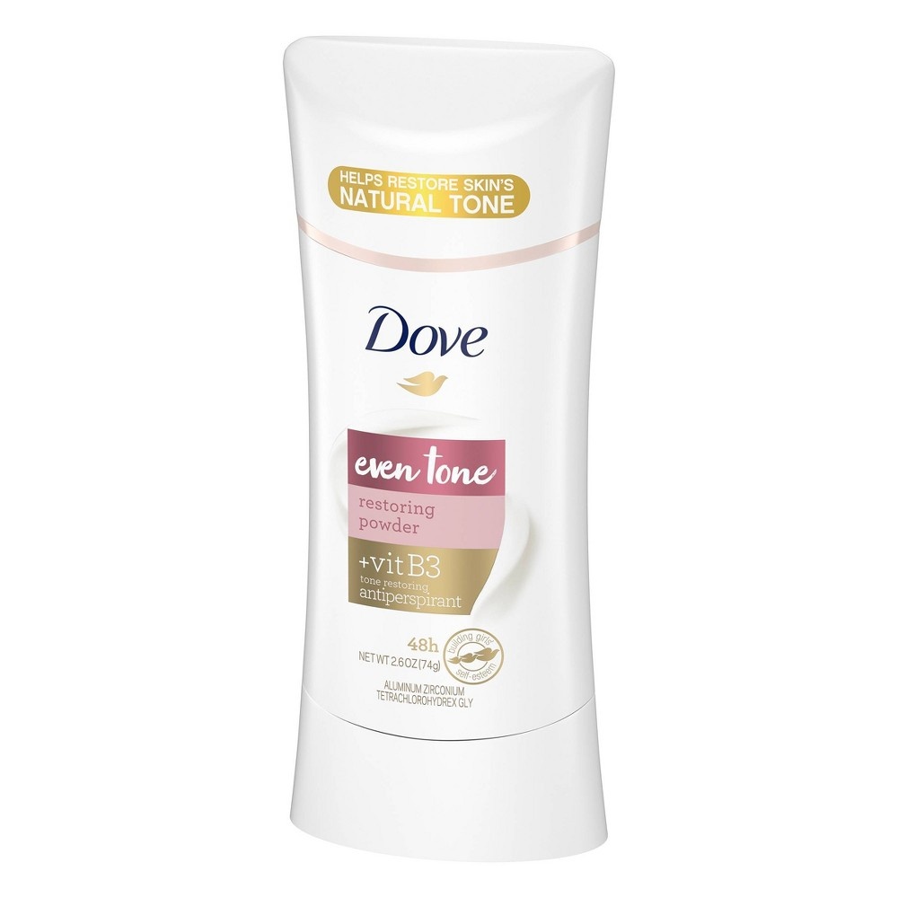 slide 2 of 4, Dove Even Tone Restoring Powder Antiperspirant, 2.6 oz