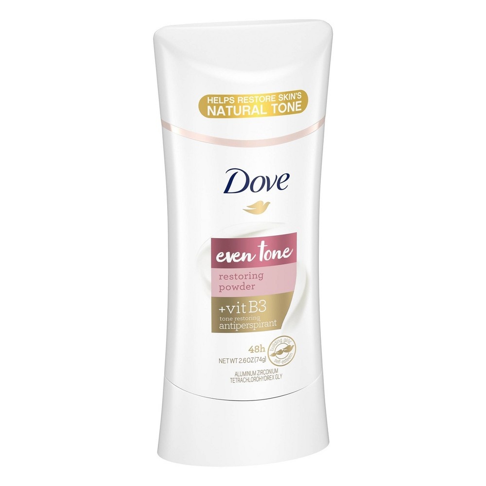 slide 4 of 4, Dove Even Tone Restoring Powder Antiperspirant, 2.6 oz