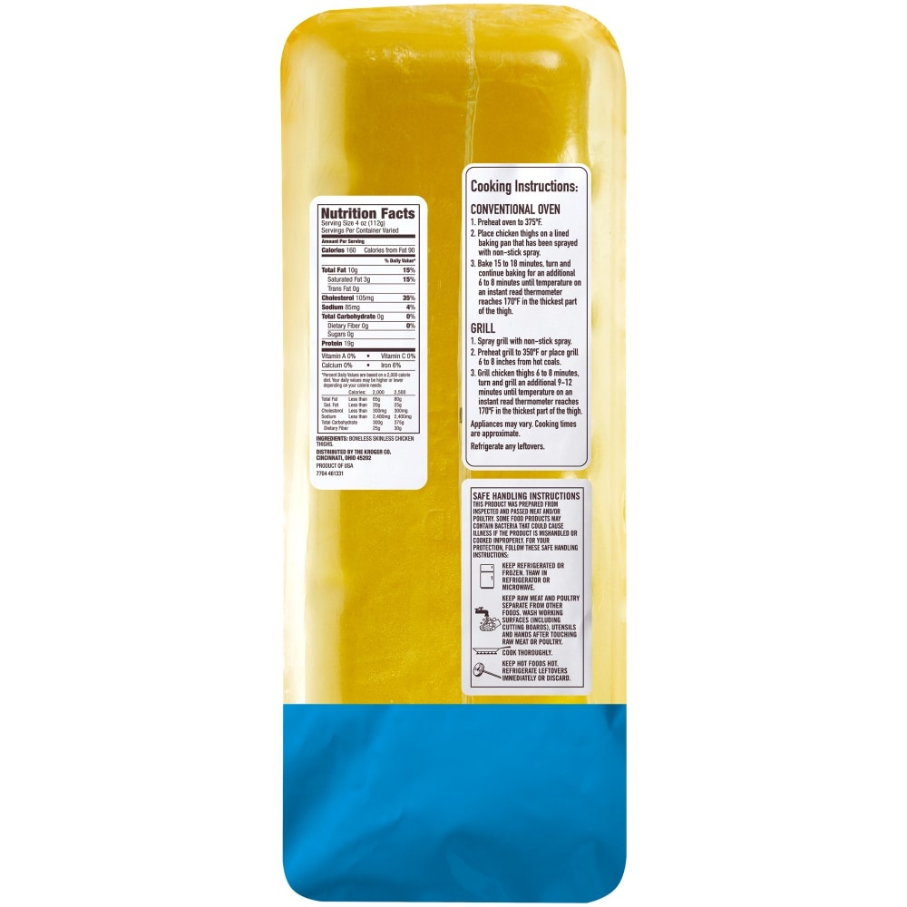 slide 2 of 2, Natural Fresh Boneless Skinless Chicken Thighs, per lb