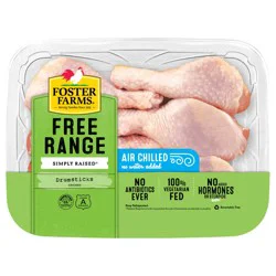 Foster Farms Free Range Simply Raised Chicken Drumsticks, 1 pk