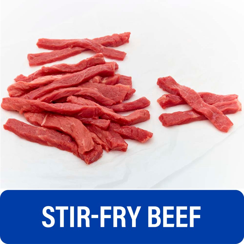slide 4 of 4, Beef Choice For Stir Fry, per lb