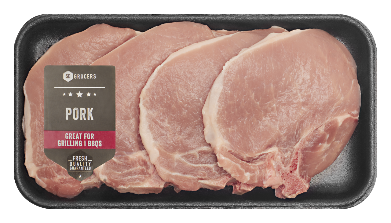 slide 1 of 1, Bone In Wafer Thin Pork Chops, Per Package (Avg. 1.25 lb), per lb