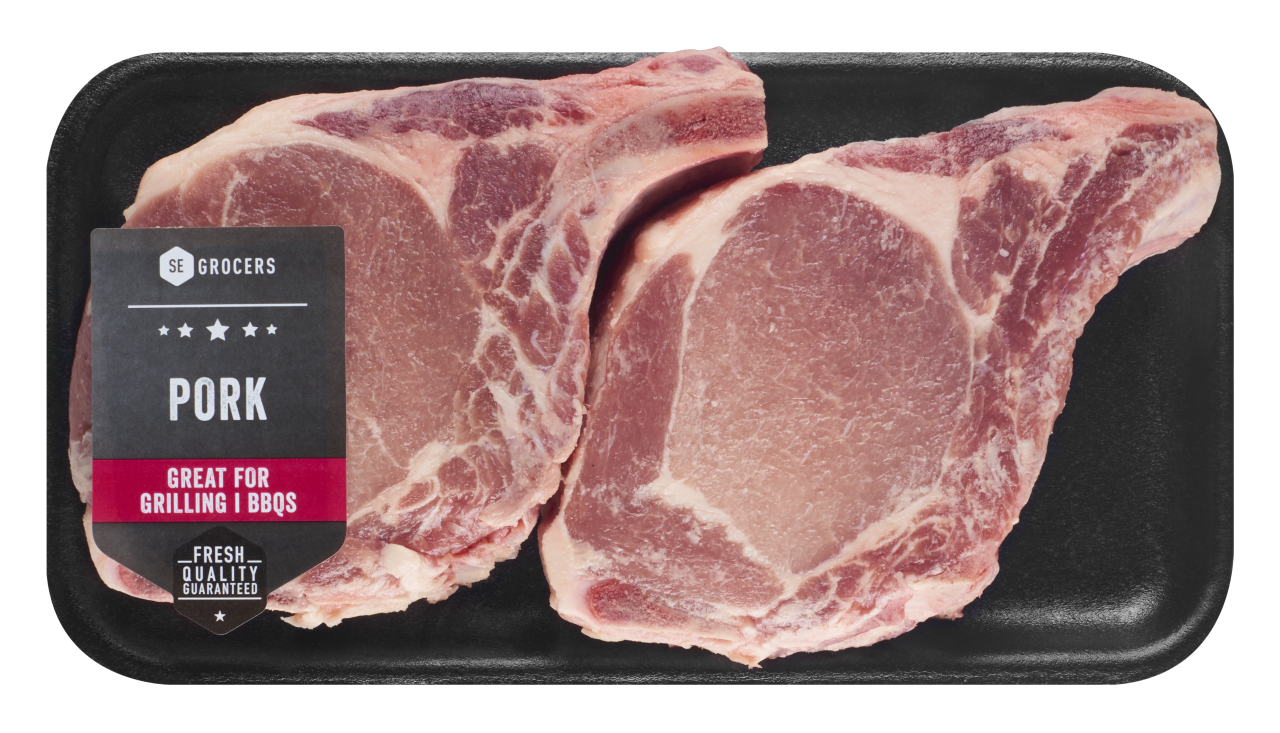 slide 1 of 1, Bone In Thick Cut Ribeye Pork Chops, Per Package (Avg. 1.75 lb), per lb