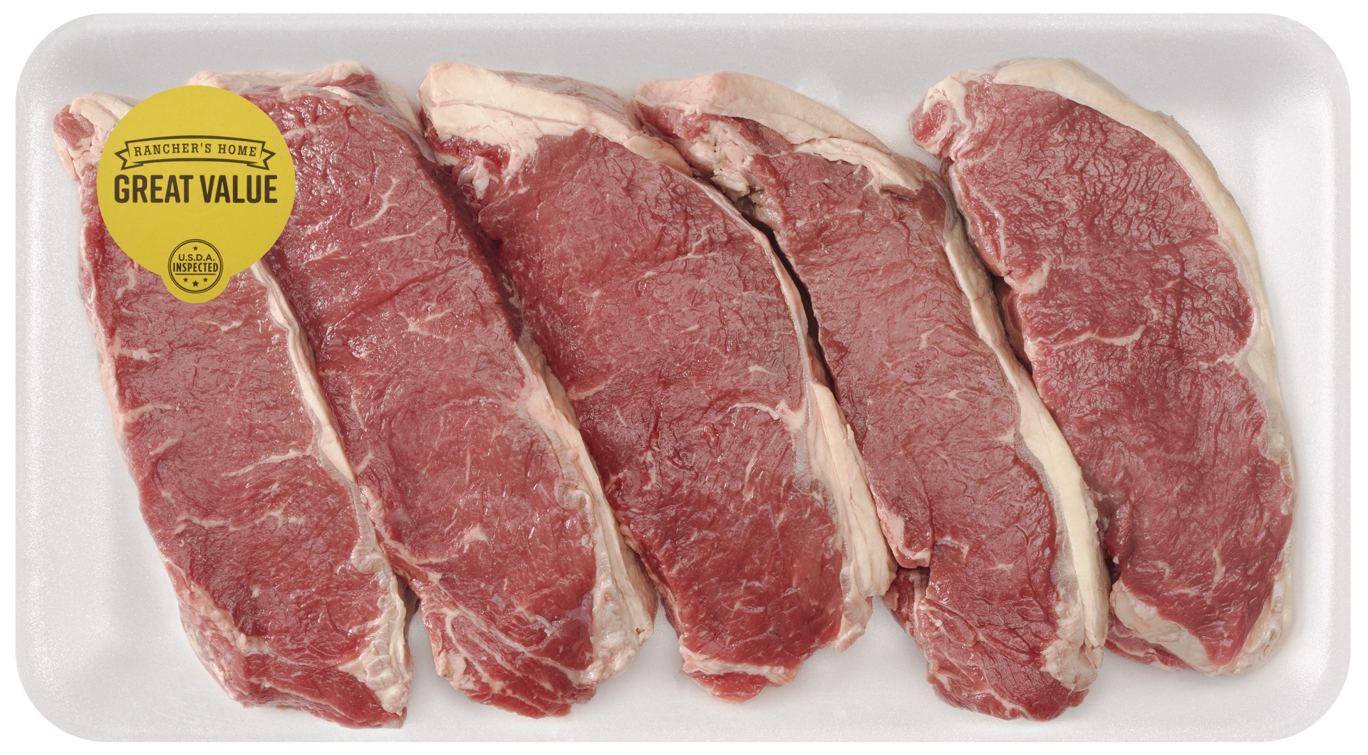 slide 1 of 1, USDA Inspected Boneless NY Strip Steak, per lb