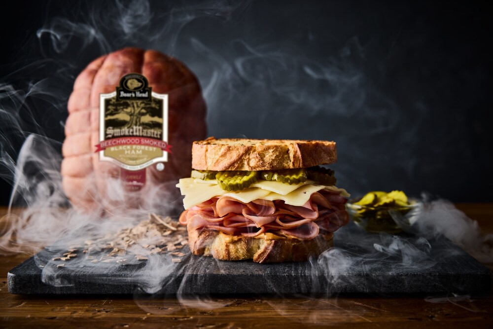 slide 4 of 6, Boar's Head SmokeMaster Beechwood Smoked Black Forest Ham, per lb