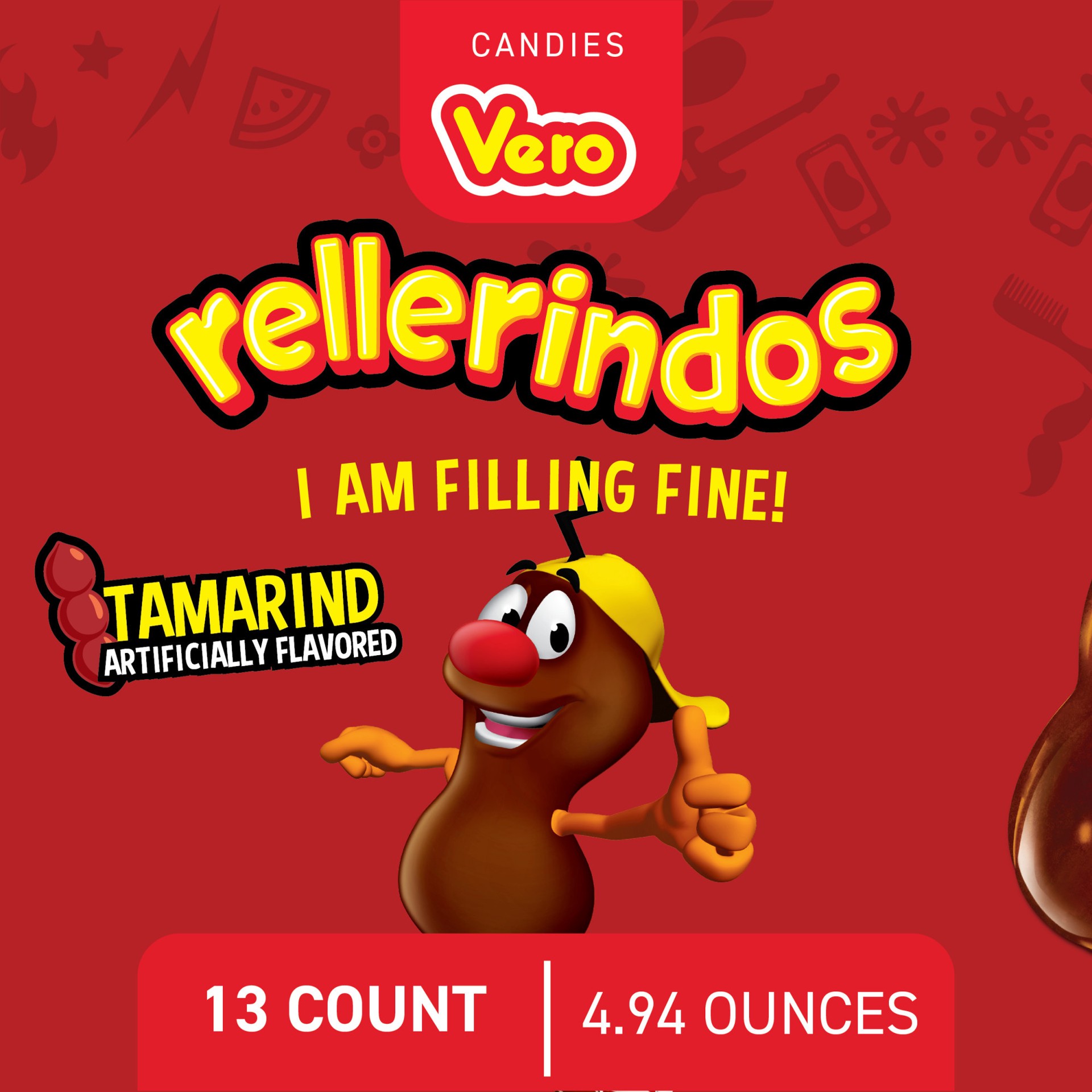 slide 4 of 5, Vero Rellerindos  Tamarind Hard Candy, 13 ct