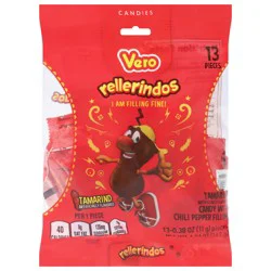 Vero Rellerindos Tamarind Candy with Chili Pepper Filling 13 - 4.94 oz Each