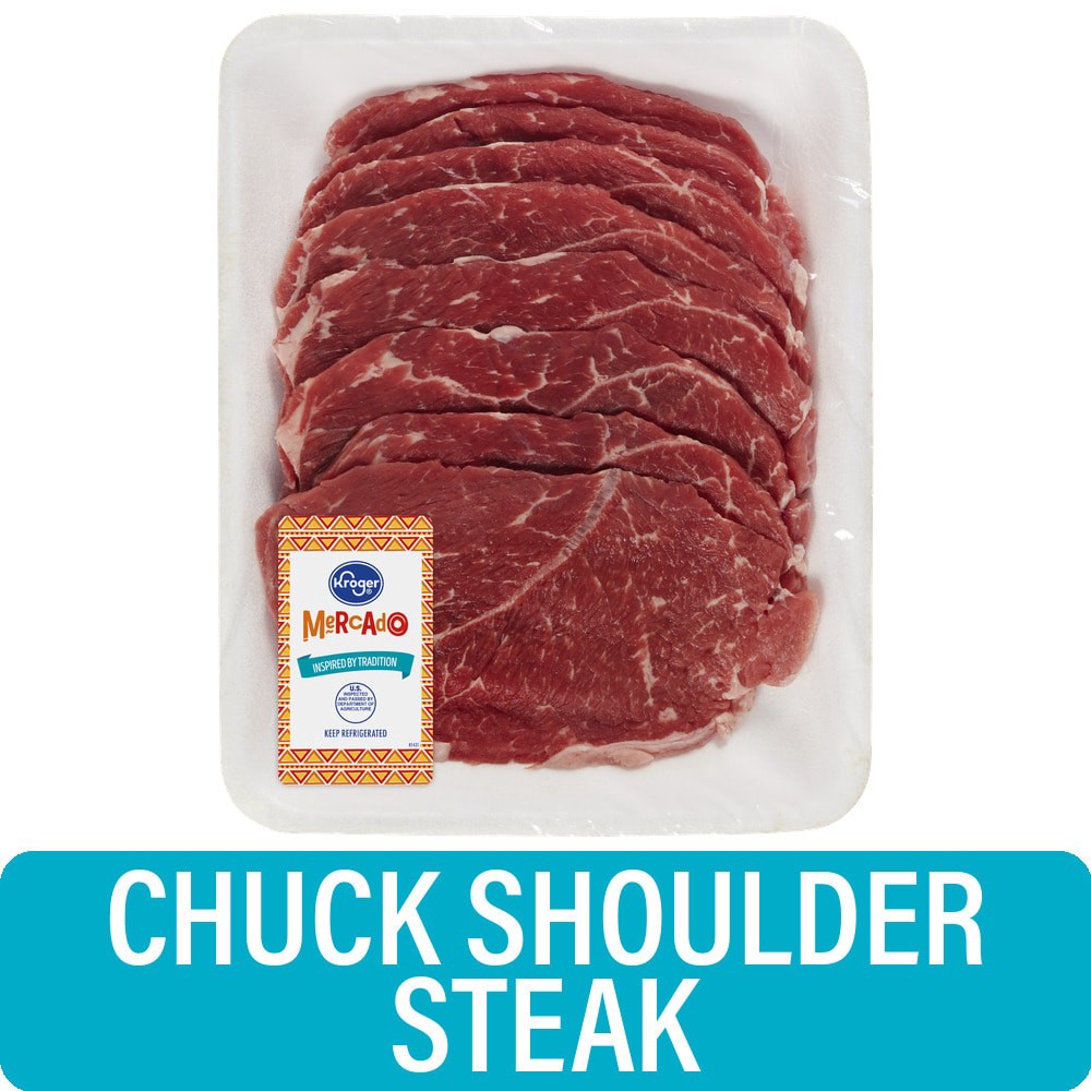 slide 3 of 5, Kroger® Thin Sliced Beef Chuck Shoulder Steak, per lb