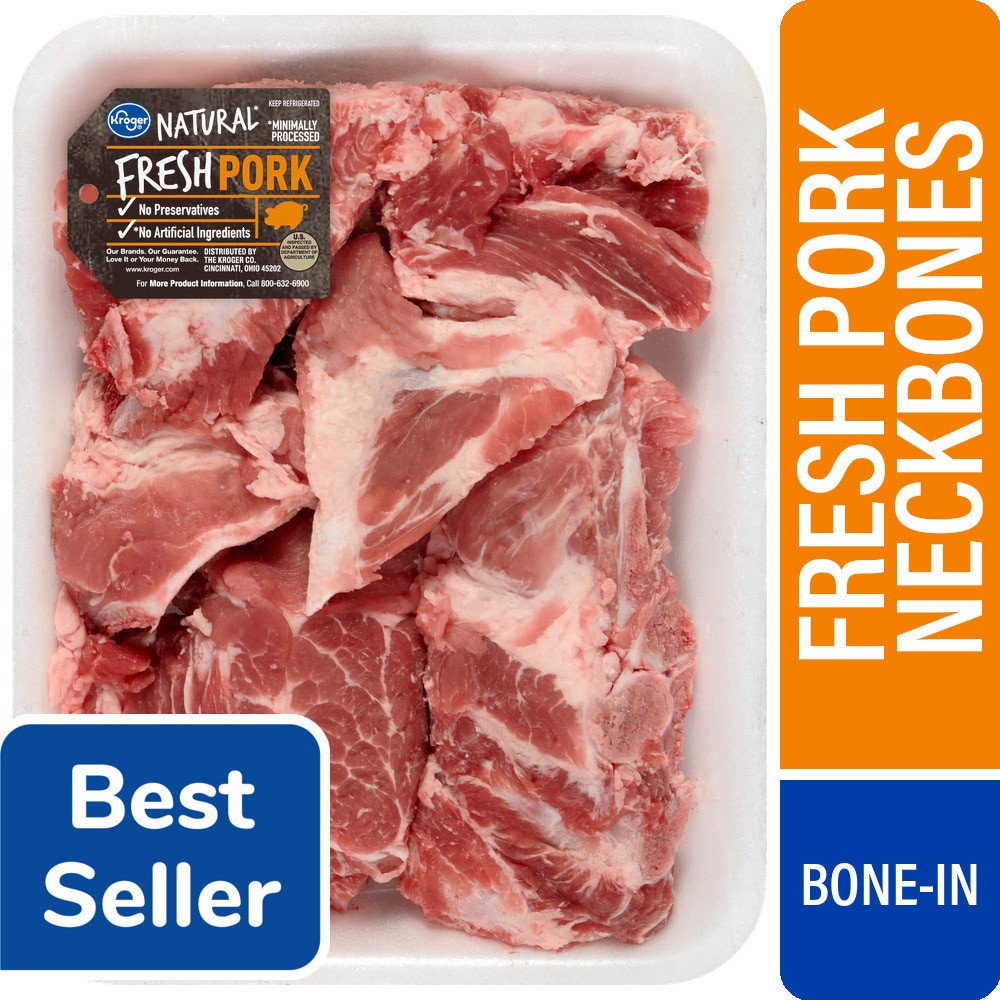 slide 4 of 4, Kroger® Natural Fresh Pork Neckbones, per lb