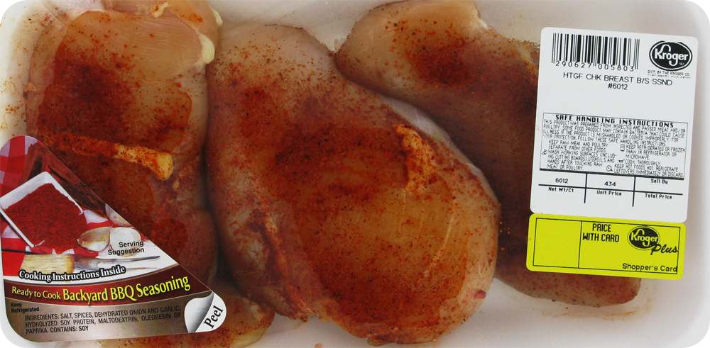 slide 4 of 4, Seasoned Boneless Skinless Chicken Breast, per lb