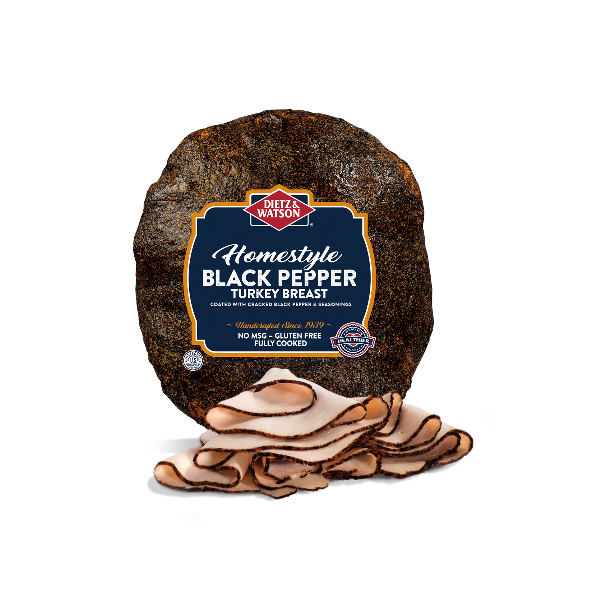 slide 1 of 1, Dietz & Watson Turkey Breast, Peppered, per lb