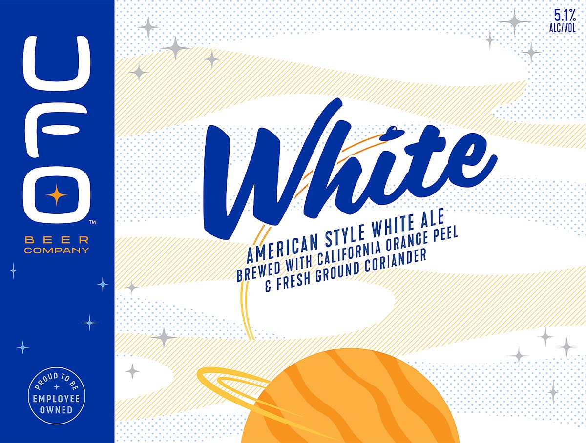 slide 1 of 7, UFO Beer Company White Ale, 12 ct