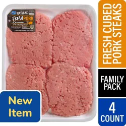 Kroger® Natural Cubed Pork Steak Family Pack, 1 lb