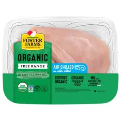 Foster Farms Organic Free Range Boneless Skinless Chicken Breast Fillets