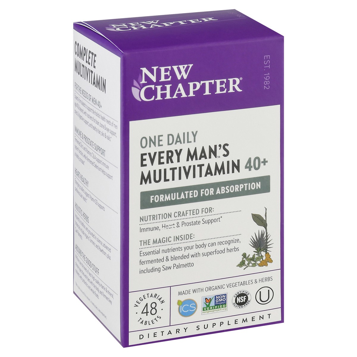 slide 9 of 9, New Chapter Every Man's One Daily 40+ Multivitamin, 48 ct