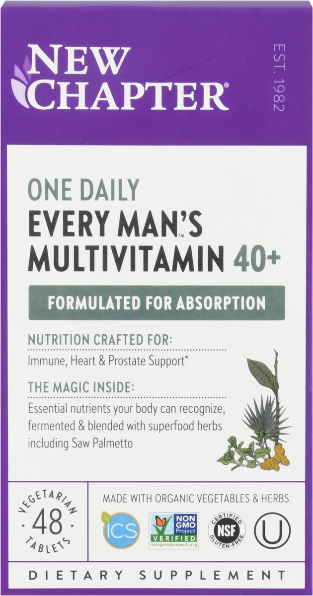 slide 1 of 9, New Chapter Every Man's One Daily 40+ Multivitamin, 48 ct